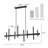 Trivon 8 - Light Dimmable Linear Kitchen Island Chandelier-1401182133