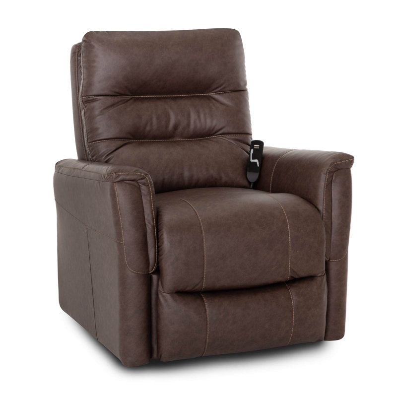 3-Way Chaise Power Lift Recliner, Brown