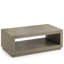 Kirston Table basse rectangulaire en bois naturel avec tablette ouverte