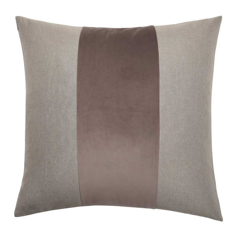 Coussin décoratif à deux tons Dann Foley - deux tons - 24 po x 24 po, Coquille de pistache / rose cendré