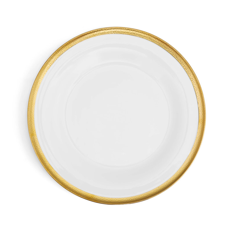 Smith Handmade Porcelain Dinner Plate, Gold