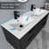 Bathilde 48" Wall-Mount Double Bathroom Vanity with Resin Top