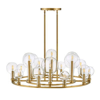 Khyion 16 - Light Single Tier Wagon Wheel Chandelier with Tapered Globes