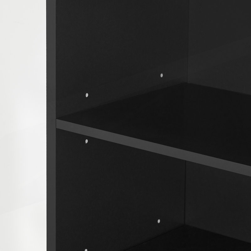 Multi-Functional Adjustable 8-Layer CD DVD Storage Bookcase, Black