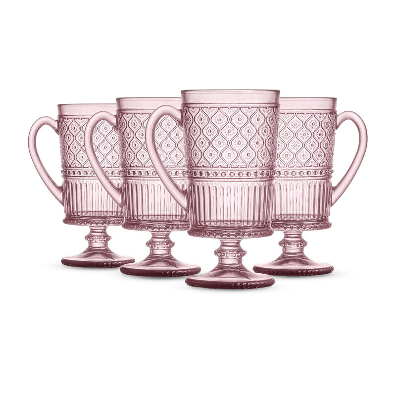 Claro Footed Coffee Mug 9 oz, Pink