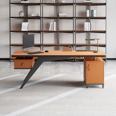 Rectangular Stainless Steel+ with 1 drawers desk