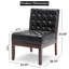 Élégante chaise d'appoint rembourrée avec coutures gaufrées-1798865641