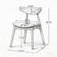 Ensemble de 2 chaises de salle à manger rétro avec cadre en bois durable-200135453-200135454