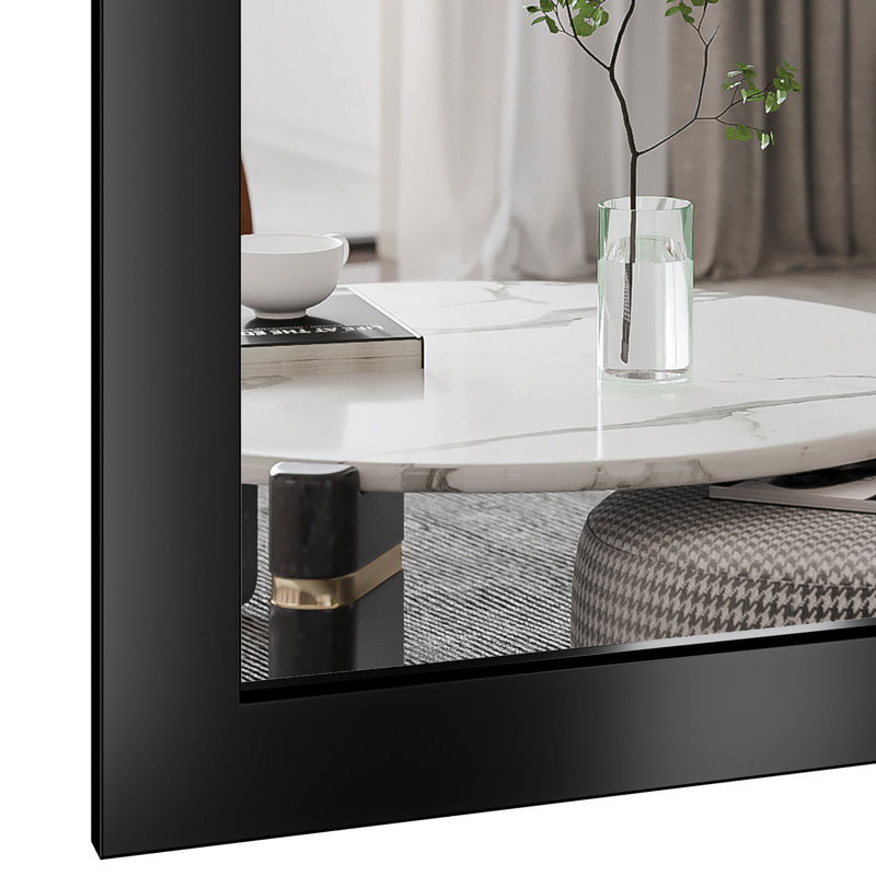 Miroir d'appoint de salle de bain Farmhouse, Noir, 26 po x 40 po