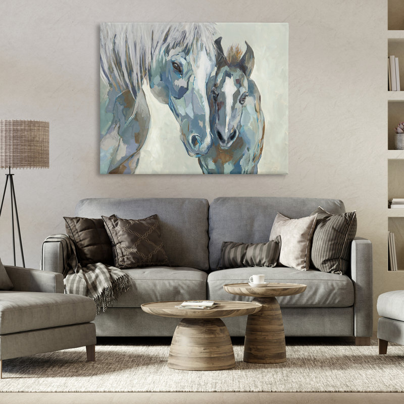 «Gray Grey & Foal» par Jacob Q, H 36 po x l 48 po