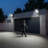 21.75" Black Motion Sensing Dusk To Dawn Solar Led Street Light With Remote Control