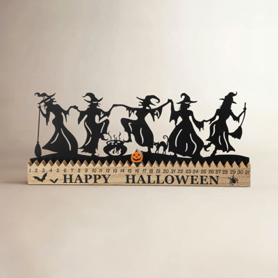 Handmade Wood Dancing Witch Advent Calendar