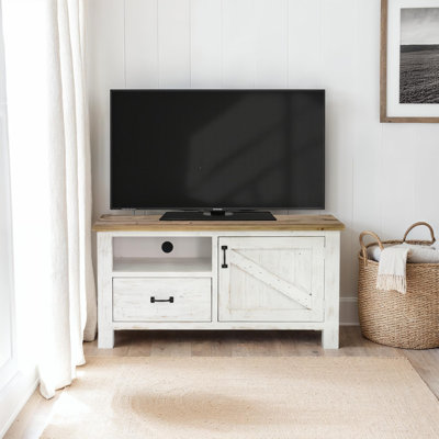 Meuble télé en bois massif récupéré pour téléviseur de 55 po ou moins Laneta