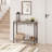 2 Tier Entryway Table, 31.5" Console Tables With Storage, Retro Sofa Table With Metal, Industrial Behind Couch Table-1008443440