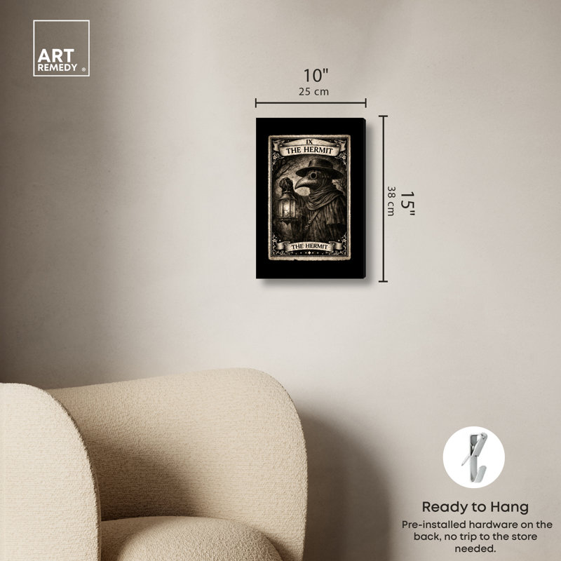 «Spooky Hermit Tarot Card», impression sur toile par Art Remedy, tendue sur châssis, 10 x 15, H 15 po x l 10 po