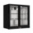 35 in. W 7.4 cu. ft. 2 Glass Sliding Door Counter Height Back Bar Cooler Refrigerator with LED Lighting in Black