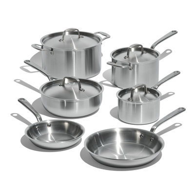 10PC Stainless Clad Cookware Set