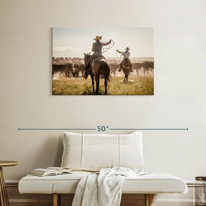 Brampt Cattle Drive Day, 24" H x 36" W