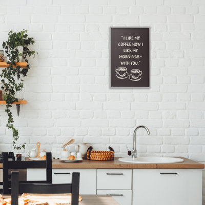 Coffee Like Morning With You Framed Giclee, design by JJ Design House LLC