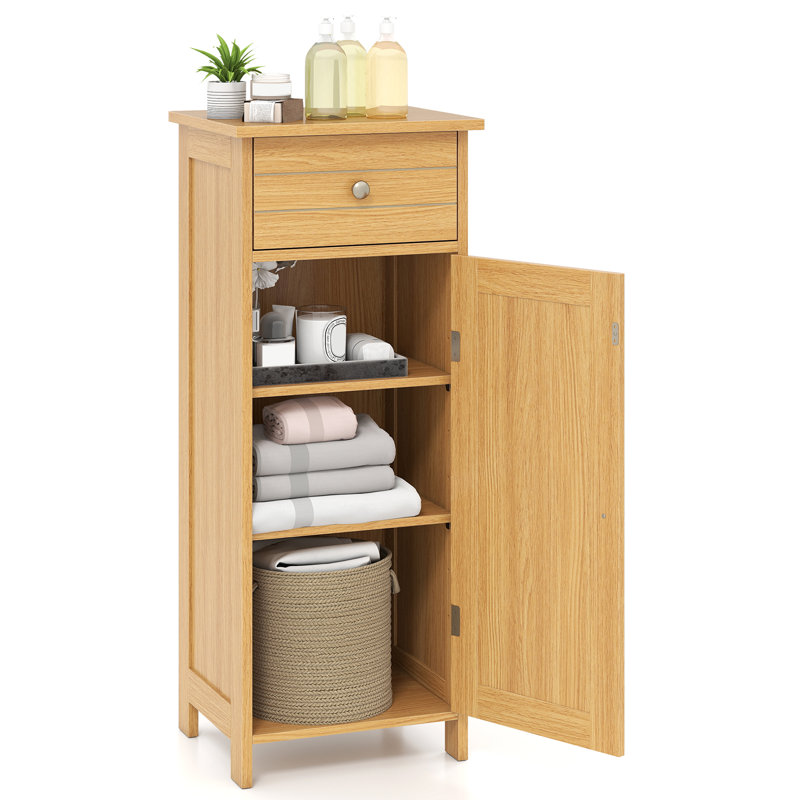 Freestanding Linen Cabinet, Natural