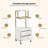 Utility Cart with Hair Dryer Holder and Locking Wheels, Metal Frame
