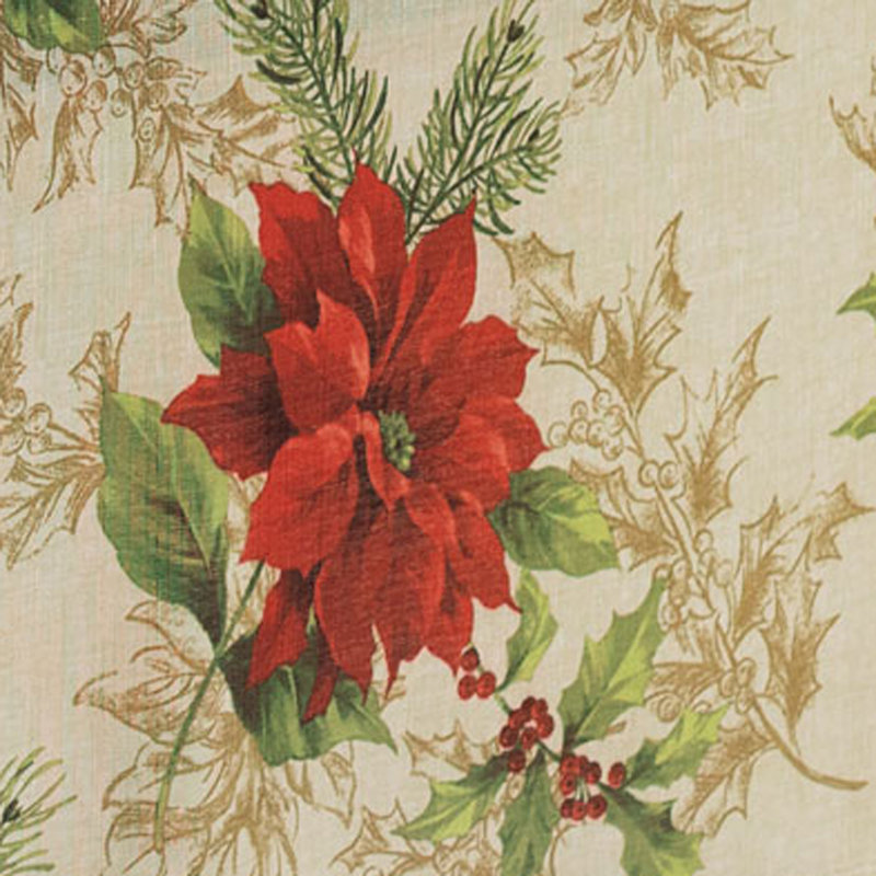 Holbrooke Floral Christmas Tablecloth, 102" x 60"