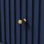 Commode cannelée à 6 tiroirs Modern Blue