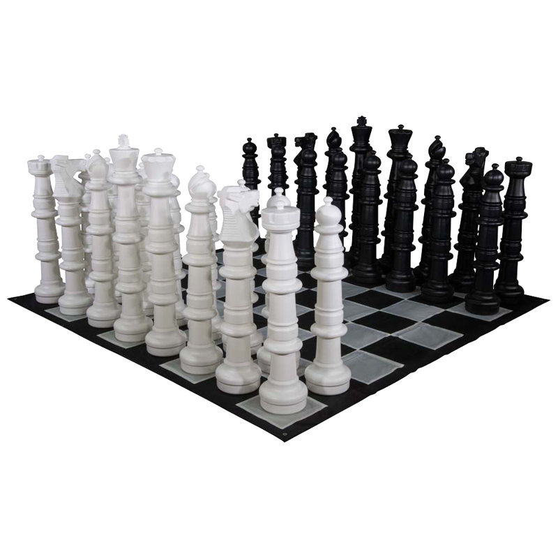 49" Giant Plastic Chess Set with Quick Fold Nylon Board