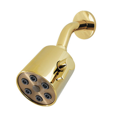 Kingston Brass Shower Scape 3-Inch Round Raindrop Brass Shower Head With 5-3/8-Inch Shower Arm