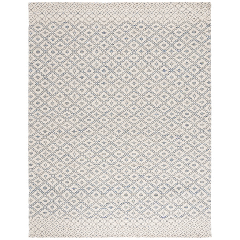 Marbella Handloomed Wool And Cotton Geometric Rug, Rectangle 8' x 10'