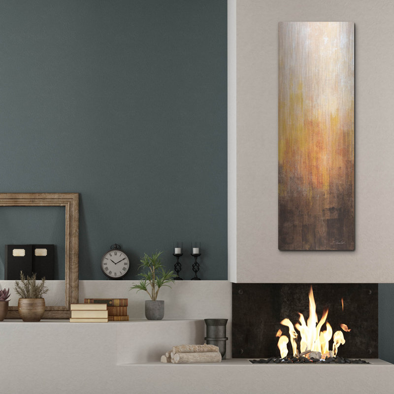  «Lava 1» par Silvia Vassileva, art mural en métal, 16 po x 48 po
