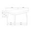 Table basse carrée en bois brun noyer