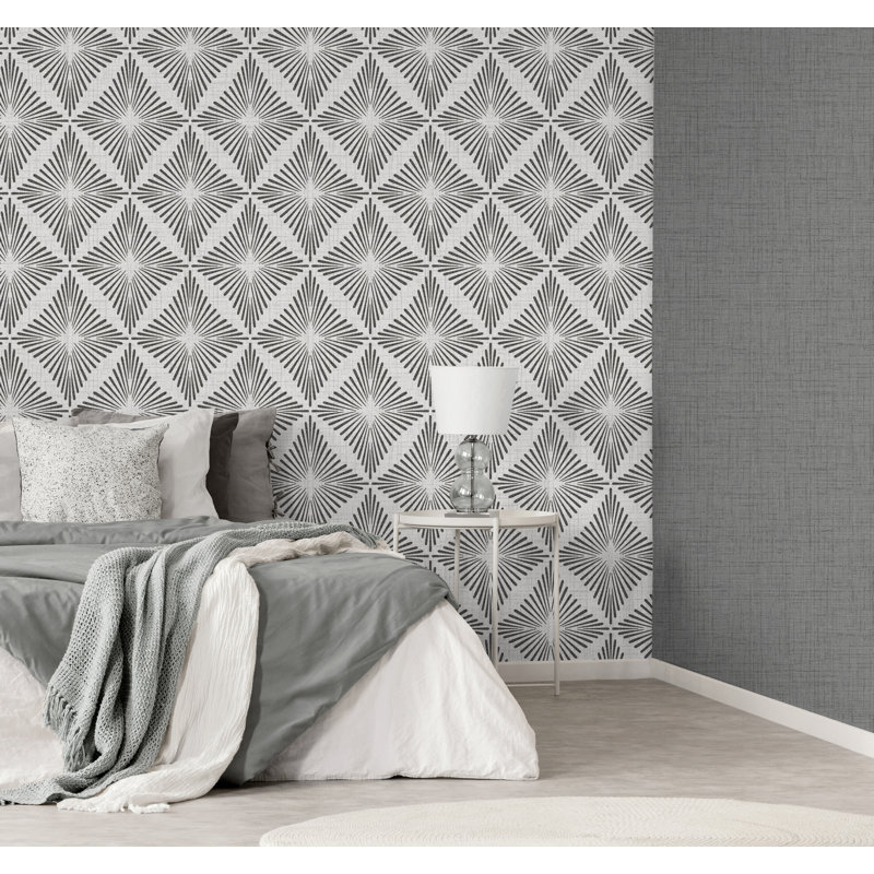 10m x 52cm Wallpaper Roll, Grey
