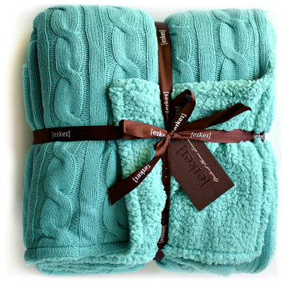 Cable Knit Throw Blanket