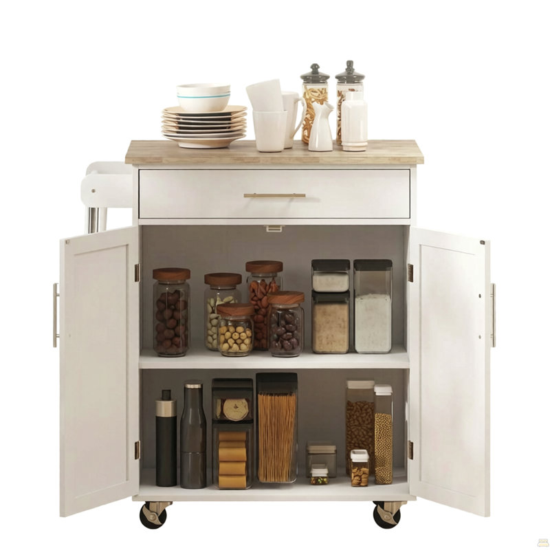 Chariot de cuisine mobile, chariot d'îlot de cuisine roulant avec tiroir de rangement, chariot utilitaire polyvalent
