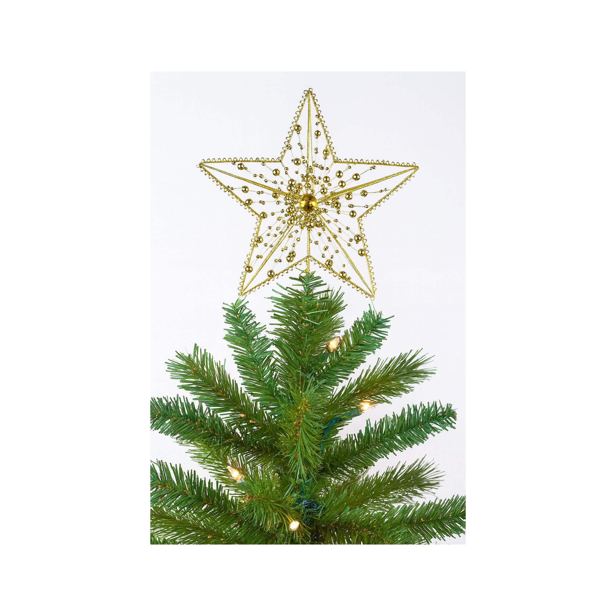 Jeweled Star Tree Topper, Gold