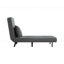Chaise longue pliable en lin avec dossier réglable et repose-pieds amovible-116662714