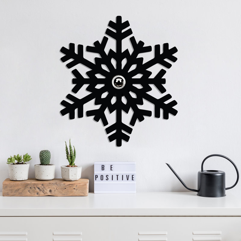 Modern Black Wall Lamp, MDF Body, 19.7 x 4.7 x 17.7 Inches | E27 Socket, Max 40W, IP20 Rated | Ideal for Home Decor, Novelty & Nature Themes | Pluggable or Hardwired | Durable & Stylish Lighting Solution