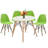 Paris Colored Dining Chair With Natural Wood Legs-2131601942