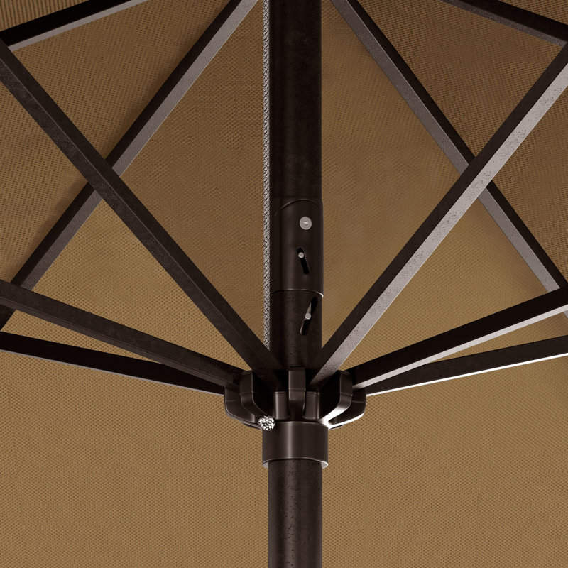 Parasol de marché 9 pi Jelks, Beige chiné