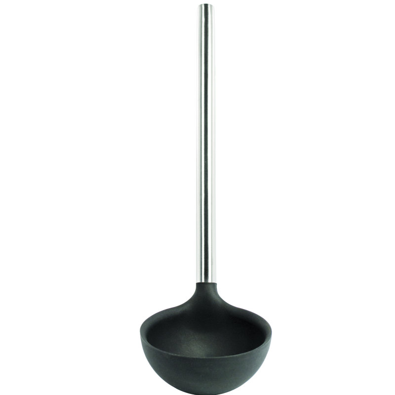 12.9-inch Stainless Steel and Silicone Soup Ladle