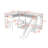 Metal L-Shaped Bunk Bed With Built-In Desk And Slide And Shelves-1032303314
