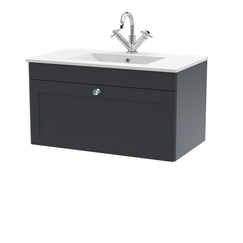 Classique Bathroom Vanity, Soft Black, 80.5 cm W