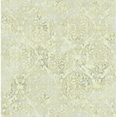 Rouleau de papier peint l 32,81 pi x p 20,5 po patined damassé Tieton