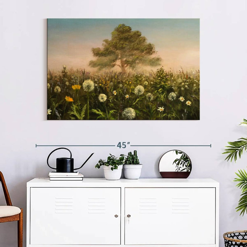Alvord Morning Field Dandelions, 26" H x 39" W