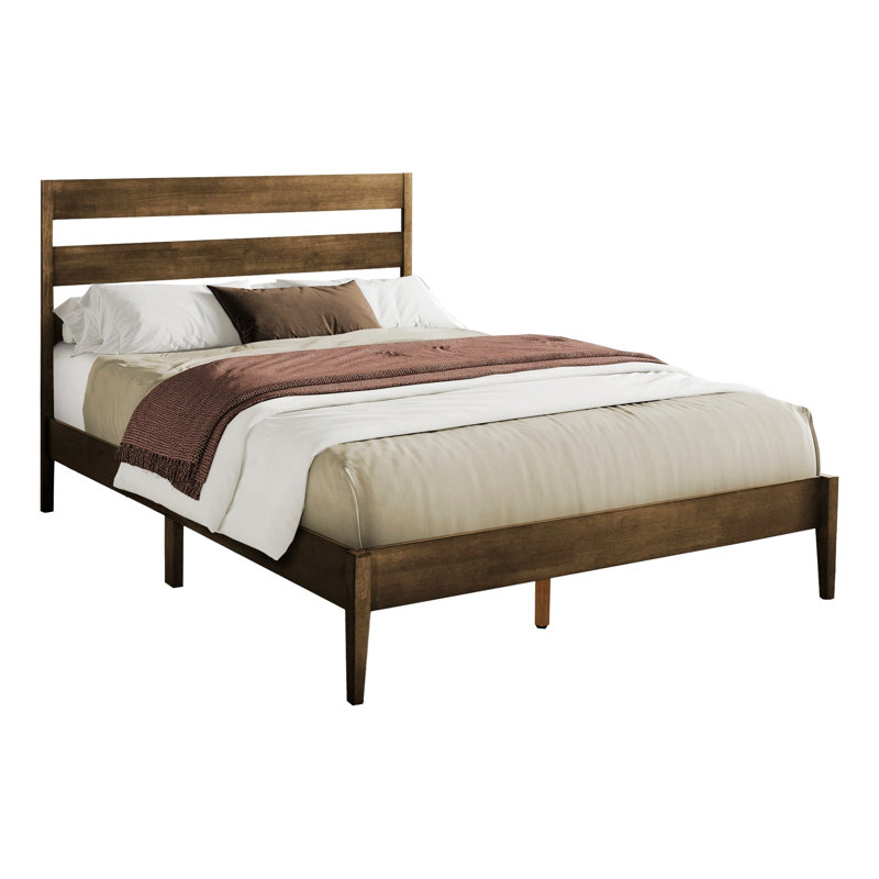 Base de lit plateforme Contemporary, Noyer