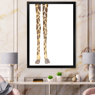 «Giraffe Legs on White», reproduction sur toile