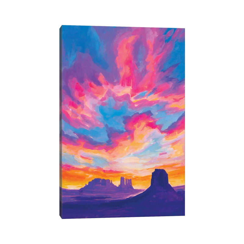 Desert Sunset Study by Andrea Fairservice - Painting on Canvas, Wrapped Canvas, 66.04 cm H x 45.72 cm W x 3.175 cm D