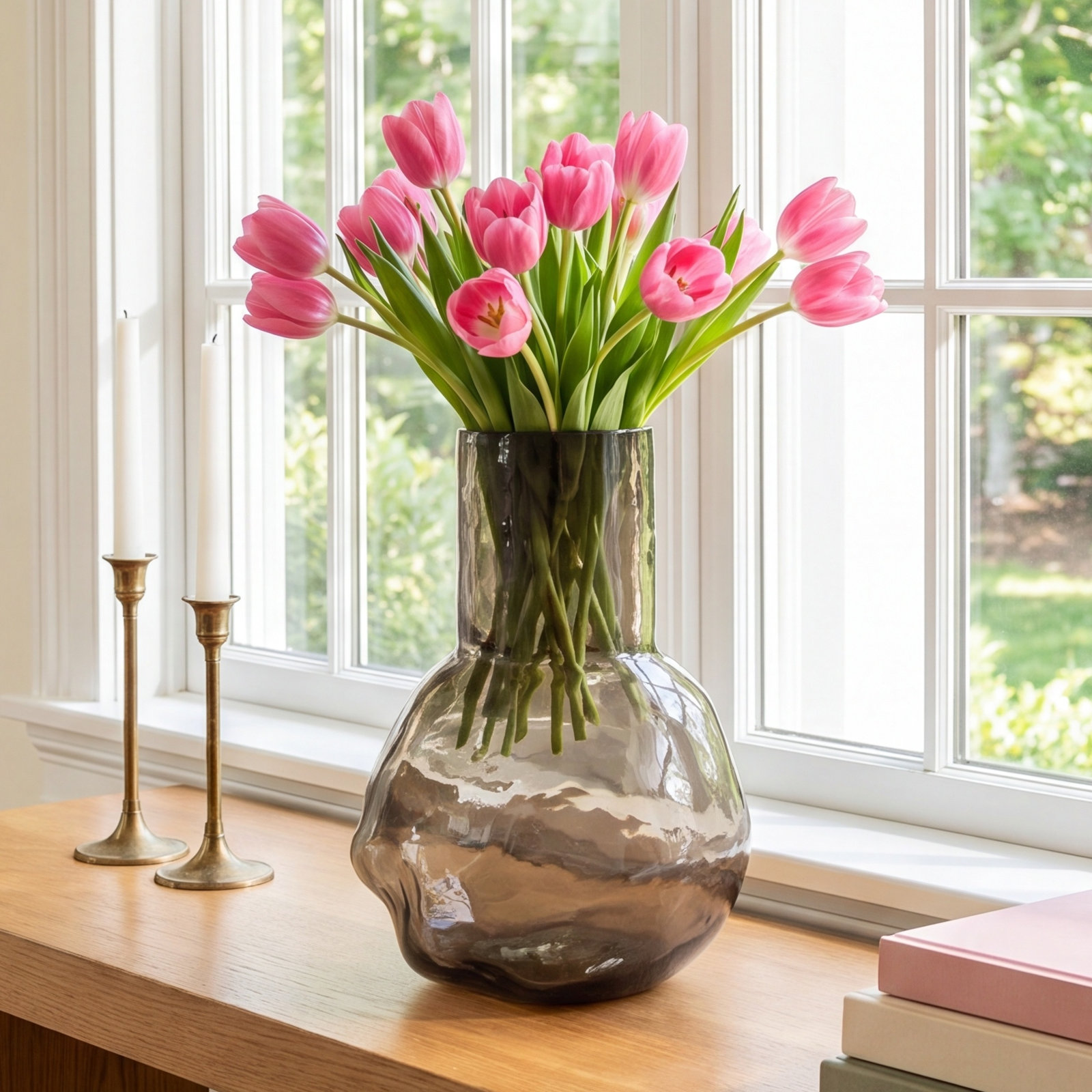Filia Ceramic / Porcelain Table Vase, Brown, 11.81" H x 8.25" W x 8.25" D