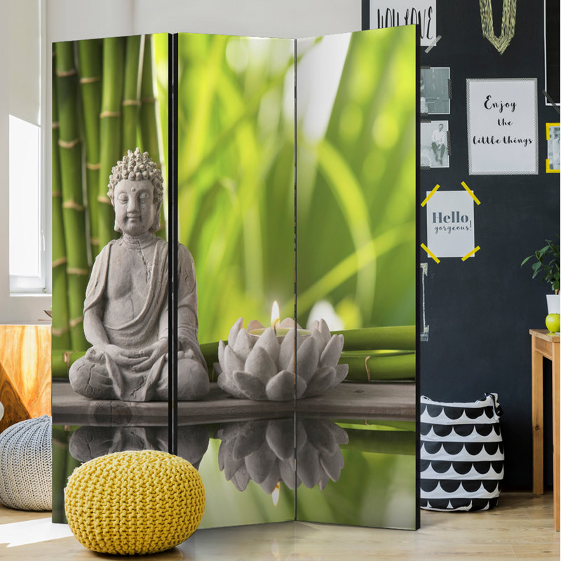 Columbia 172cm H Solid Wood Folding Room Divider, 3